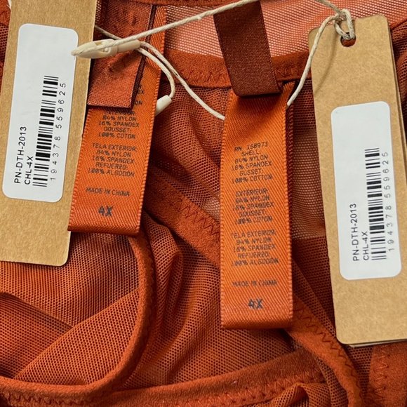 SKIMS Lot of 2 Ultra Fine Mesh Micro Dipped Thong Chili Womens 4X - Picture 10 of 12